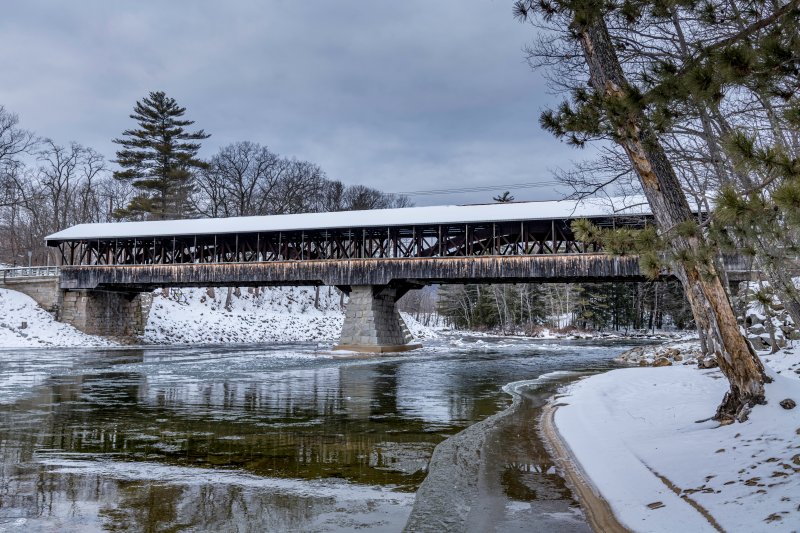 snow covered railroad 